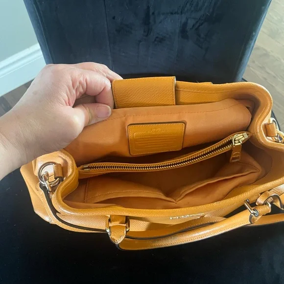 Coach Pebbled Leather Satchel - Picture 3 of 3